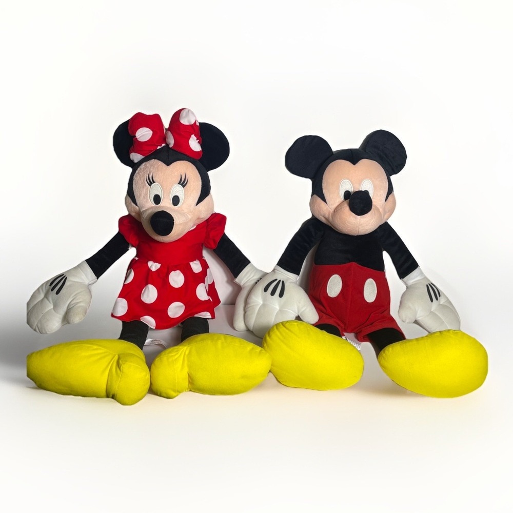 Jumbo Disney 28" Mickey Mouse And 31" Minnie Mouse Plush